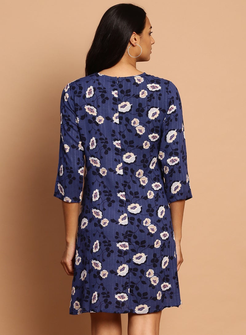 Aila Casual Stylish Dress Blue  - Image 2
