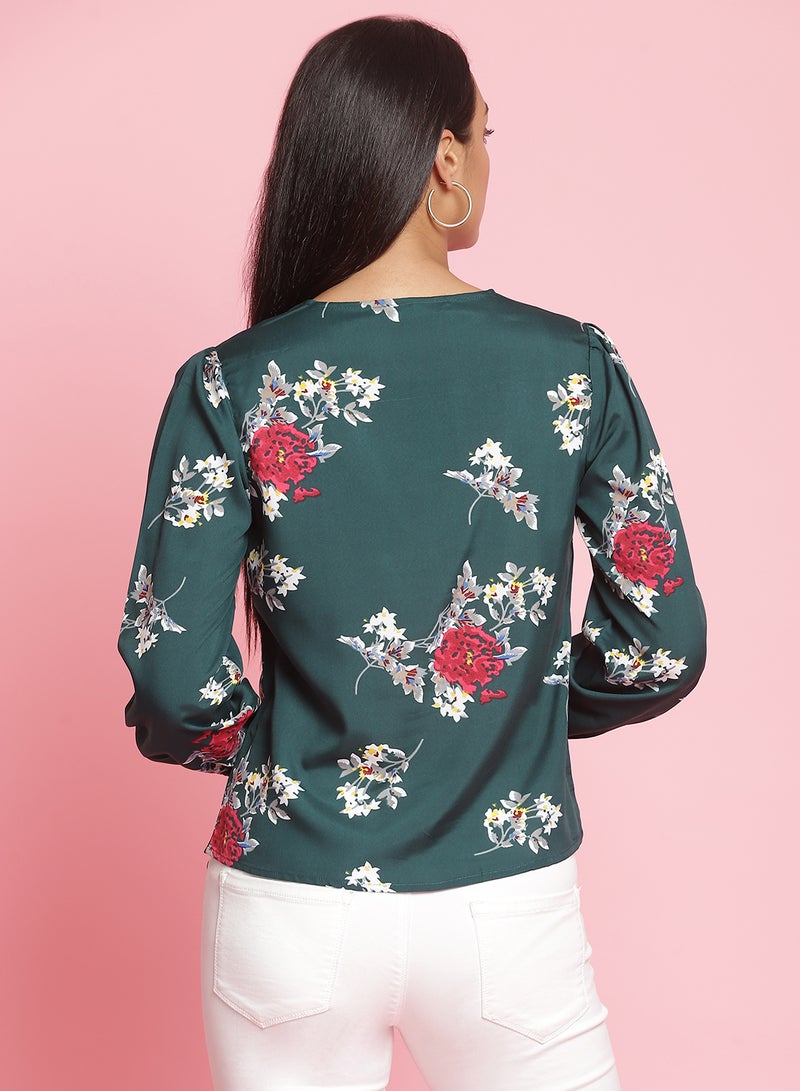 Aila Comfortable Stylish Top Green - Image 2