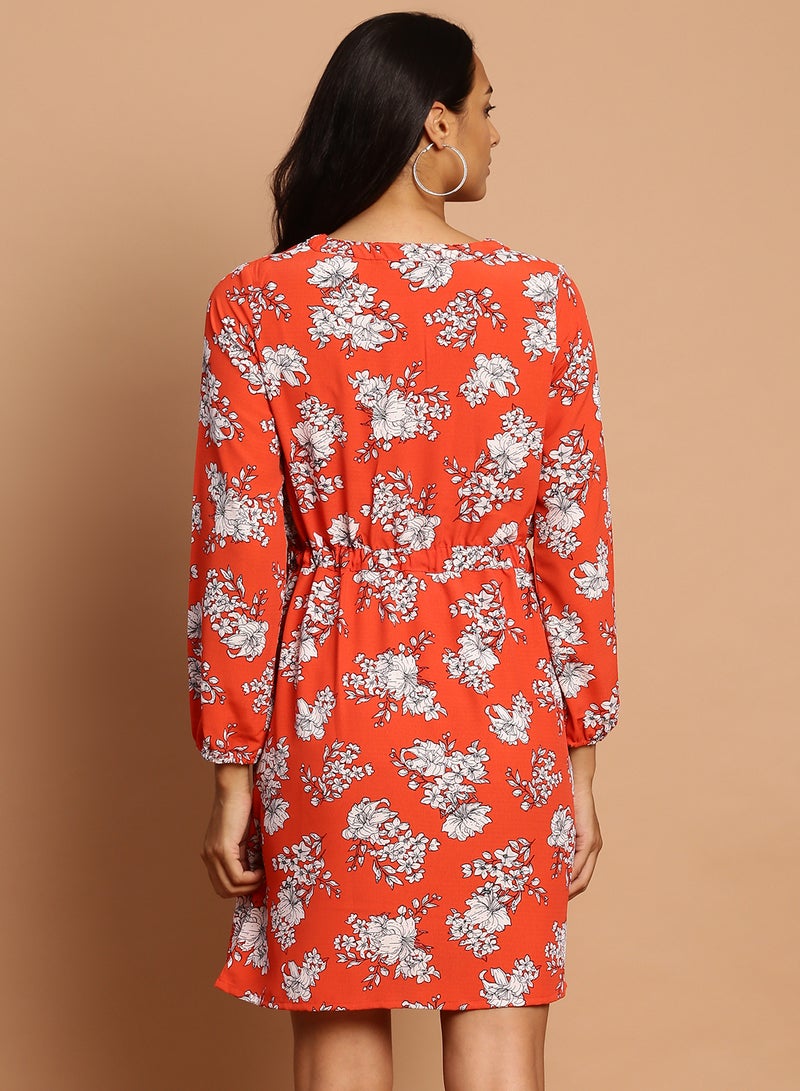 Aila - Stylish Mini Dress Red - Image 1