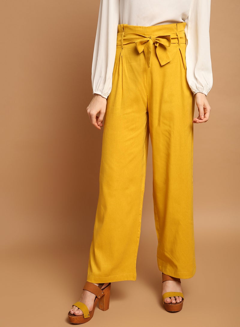 Aila Comfortable Stylish Pants Yellow - Image 1