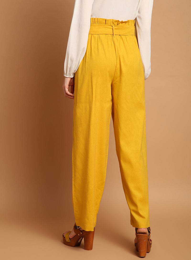 Aila Comfortable Stylish Pants Yellow - Image 2