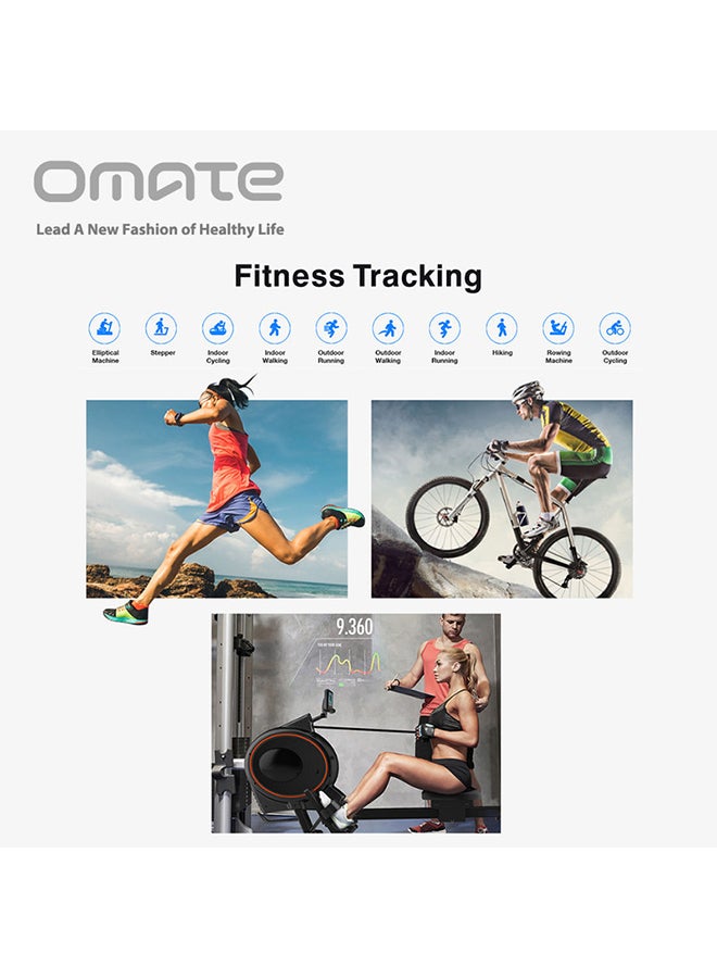 OMATE - T-One Smartwatch | Fitness Tracker | Touch Display | Health Monitor | Heart Rate Sensor | Real Time Tracking | Body Temperature Monitor | Orange - Image 1