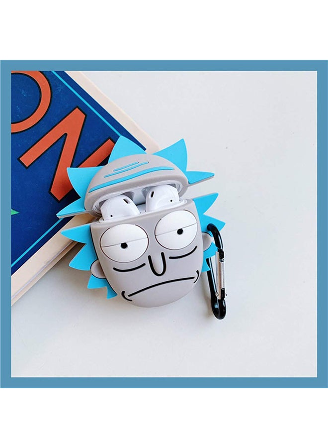 Aimax - Rick Apple AirPods Cover Grey/Blue - Image 1