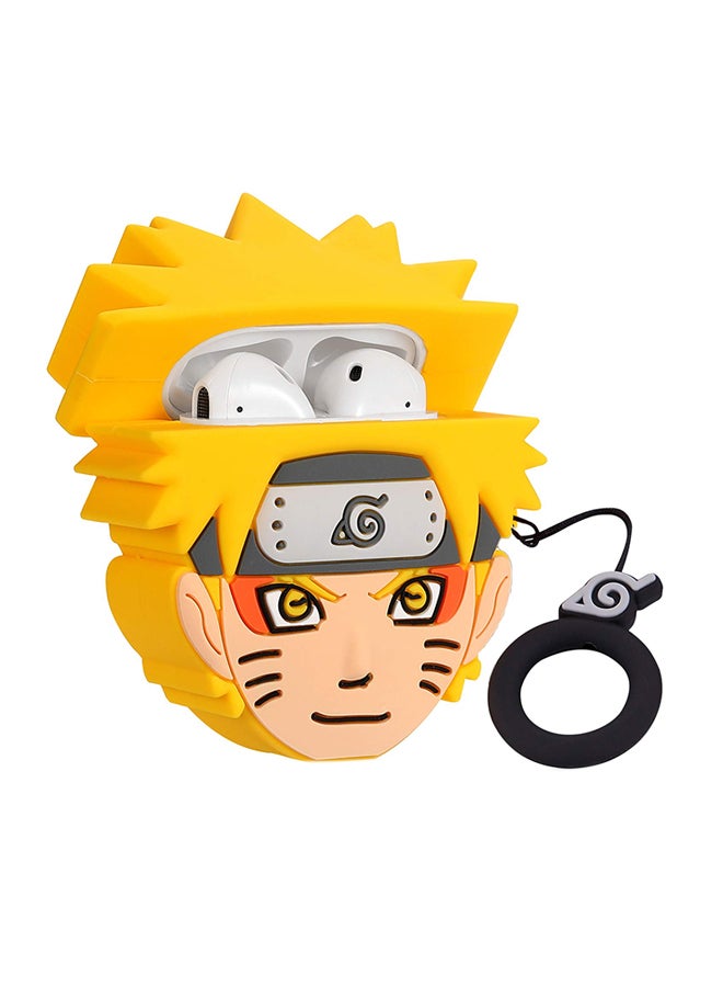 آيماكس غطاء حماية بتصميم شخصية ناروتو لسماعات أبل آيربودز بيج/أصفر - Image 2