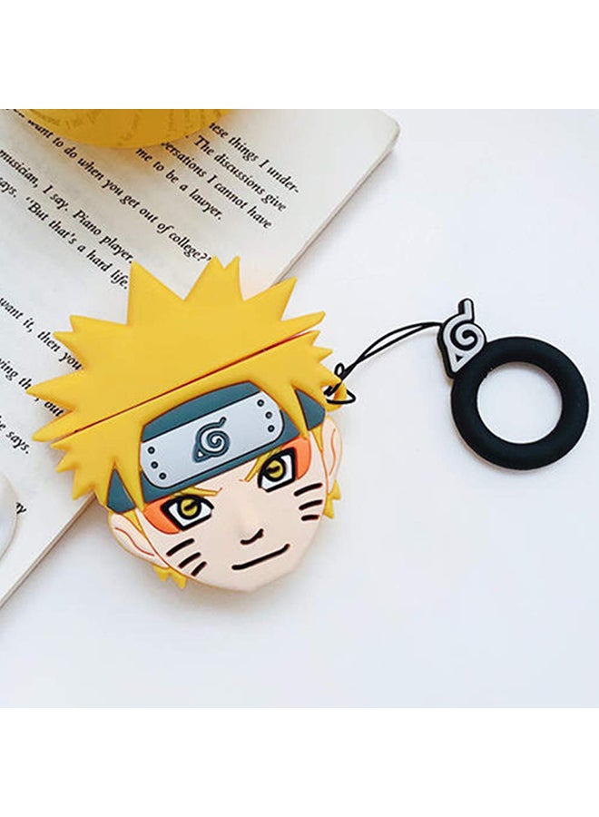 آيماكس غطاء حماية بتصميم شخصية ناروتو لسماعات أبل آيربودز بيج/أصفر - Image 3