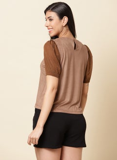 Aila Casual Top Brown  - Image 2