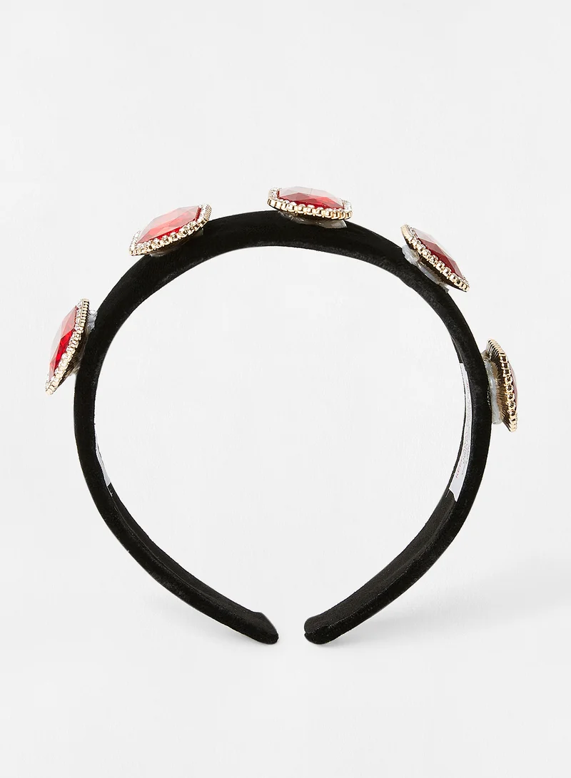 Sivvi x D'Atelier Faux Rhinestone Hairband red