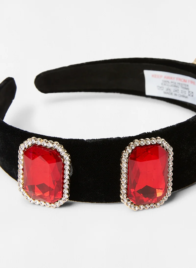 Sivvi x D'Atelier Faux Rhinestone Hairband red