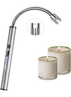 Dubkart USB Rechargeable Electric Arc Lighter Silver  - Image 1