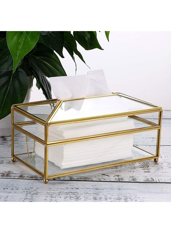 Tissue Paper Holder Box Silver/Gold 23x12x12cm - v1629002605/N50081837A_6