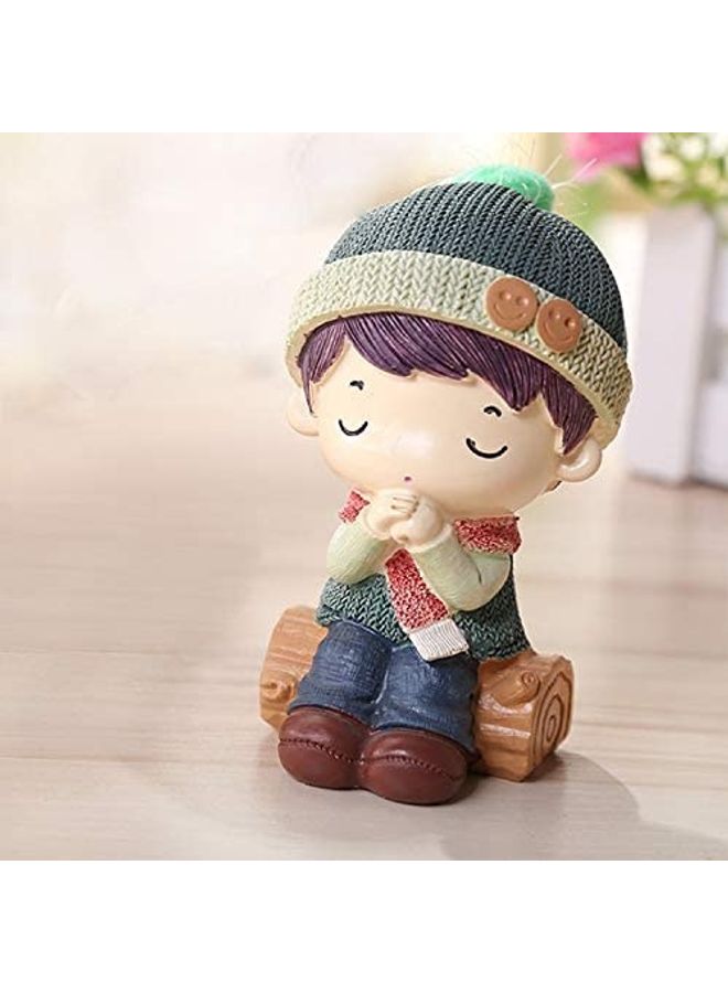 Dubkart - 2-Piece Resin Decorative Doll Set Multicolour - Image 1