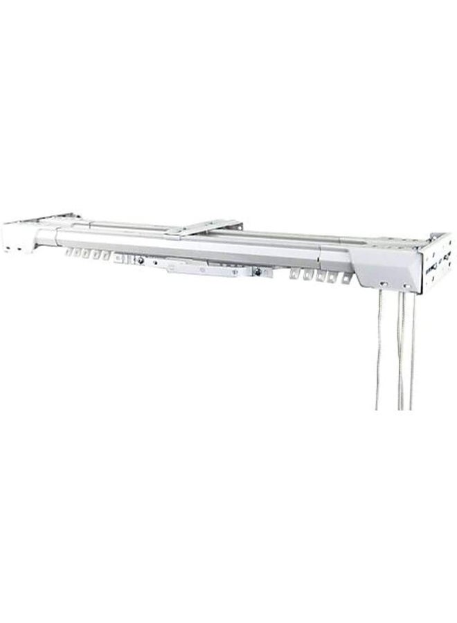AE - Adjustable Double Traverse Curtain Rail White 2meter - Image 1