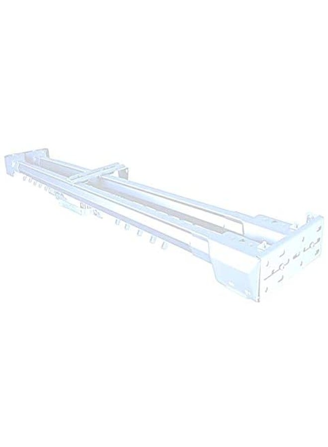 AE - Adjustable Double Traverse Curtain Rail White 2meter - Image 1