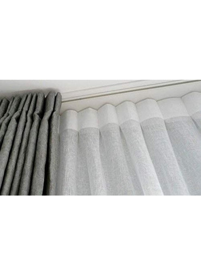 AE - Adjustable Double Traverse Curtain Rail White 2meter - Image 1