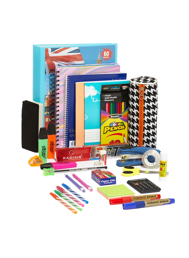 Back to School Stationery Mega Bundle Pack of 72 Assorted
