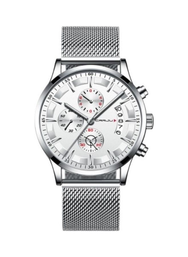 CRRJU Men's Stainless Steel Chronograph Watch 