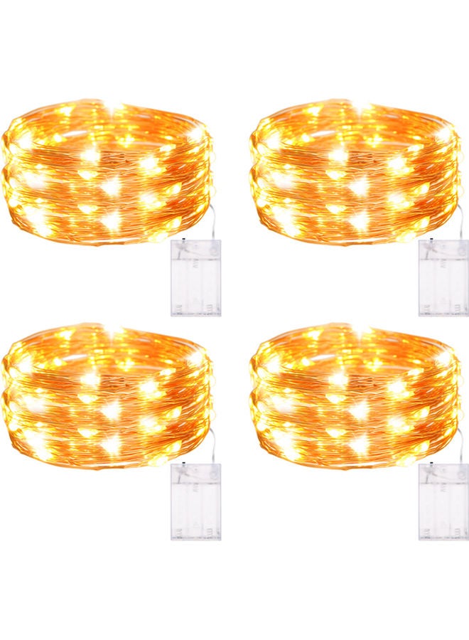 Tomshine 4-Piece Copper Wire Fairy Light Set Yellow  - Image 1