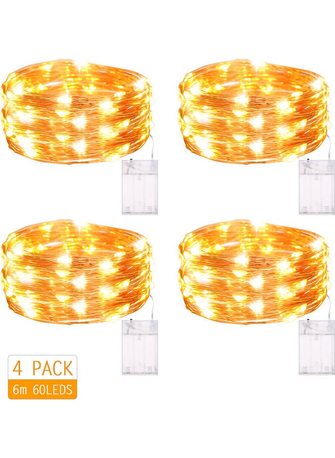 Tomshine 4-Piece Copper Wire Fairy Light Set Yellow  - Image 5