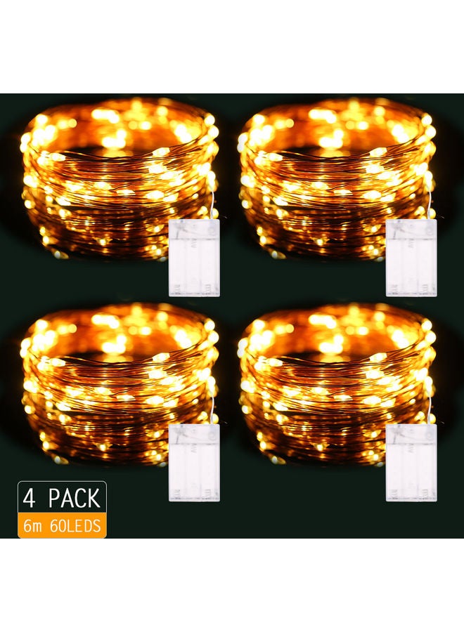 Tomshine 4-Piece Copper Wire Fairy Light Set Yellow  - Image 2