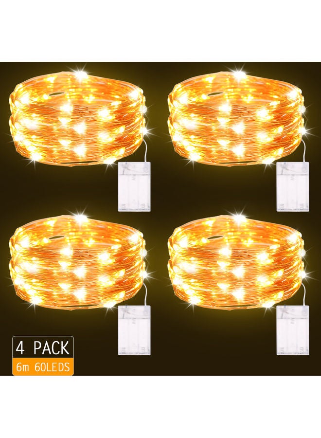 Tomshine 4-Piece Copper Wire Fairy Light Set Yellow  - Image 3