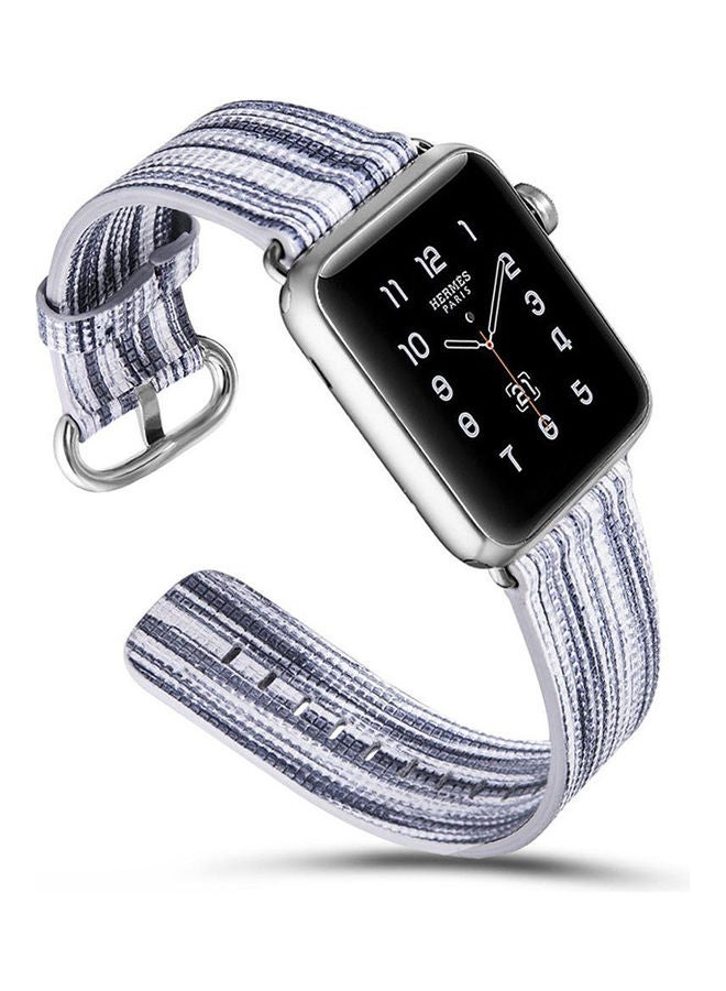 O Ozone Replacement Band For Apple Watch 1/2/3/4 42-44mm White/Blue - Image 2