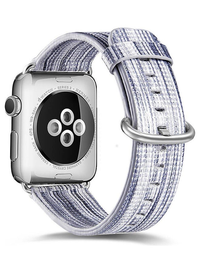 O Ozone Replacement Band For Apple Watch 1/2/3/4 42-44mm White/Blue - Image 5