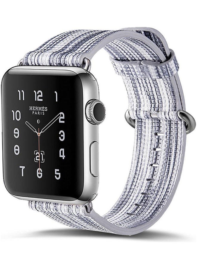 O Ozone Replacement Band For Apple Watch 1/2/3/4 42-44mm White/Blue - Image 4