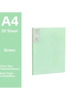 Generic Book Document Organizer With Sheet Protector For Business Office School Green  - Image 3
