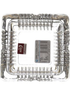 Square Glass Ashtray Size 1, Transparent Clear