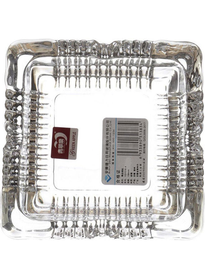 Generic - Square Glass Ashtray Size 1, Transparent Clear - Image 1