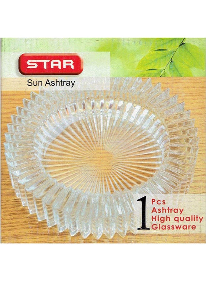 طفاية سجائر دائرية - زجاج شفاف شفاف - Image 3