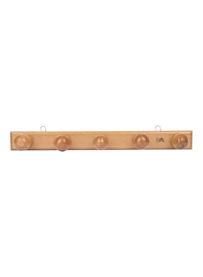 SAS Wooden Hangers, 5 Hooks Brown