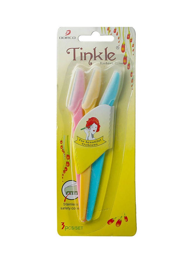 Tinkle - Eyebrow Razor Set Of 3 Multicolour - Image 1