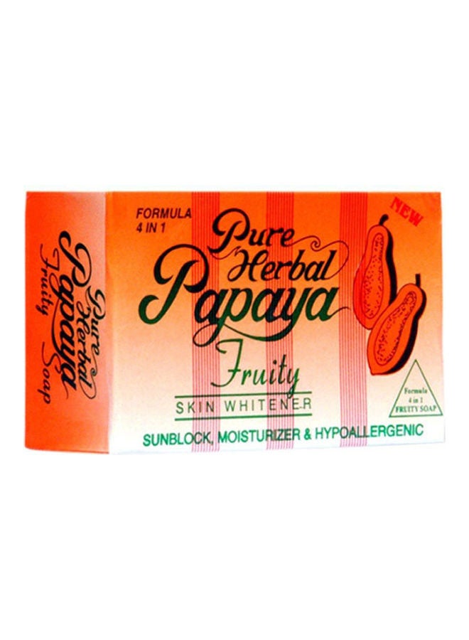 Papaya Fruity Soap 4 In 1 Skin Whitening Soap Orange