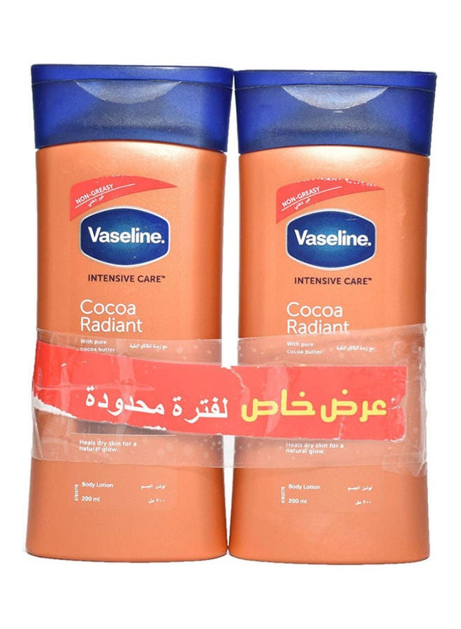 Vaseline Body Lotion Cocoa Radiant 2 Pieces Brown 200ml