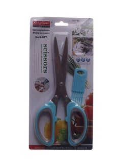 S207 Vegetable Scissor With 10 Blades With Small Comb Turquoise Multicolour