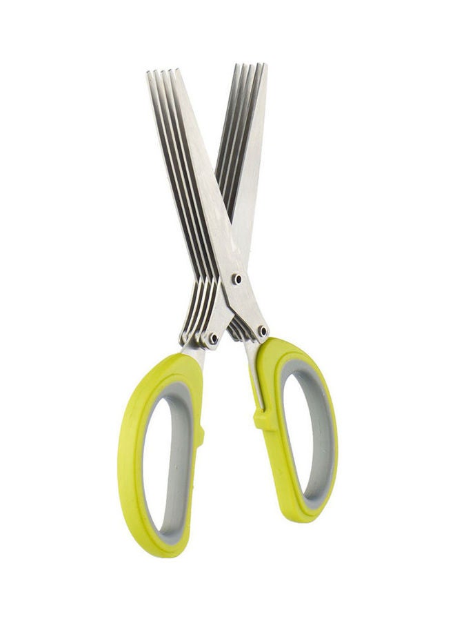 King Gary Stainless Steel Sharp Kitchen Scissors With Plastic Handle And Brush Green  - Image 2