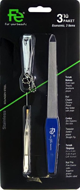 Fe 3-Piece Nail Care Set Multicolour 