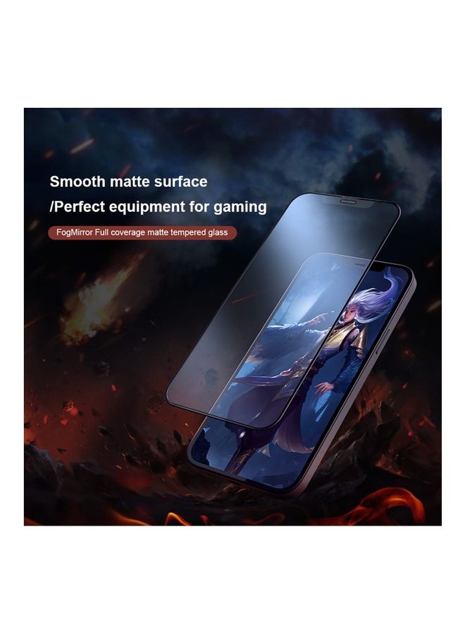 Nillkin - 2.5D Fog Mirror Full Coverage Matte 2.5D Tempered Glass Screen Protector For Apple iPhone 12 / 12 Pro , 0.33mm Black - Image 1