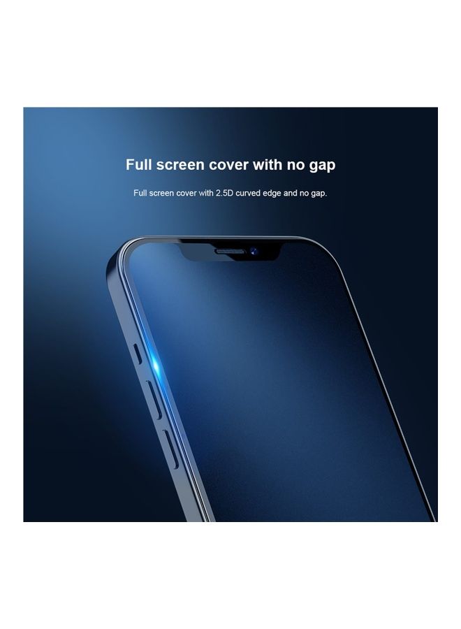 Nillkin - 2.5D Fog Mirror Full Coverage Matte 2.5D Tempered Glass Screen Protector For Apple iPhone 12 / 12 Pro , 0.33mm Black - Image 1