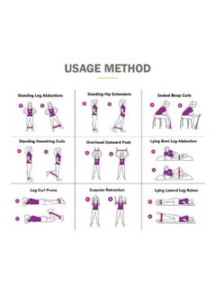 Generic 5 Color Body Building Yoga Stretch Bands Fitness Resistance Belt Fitness Rubber Band Elastic Exercise Straps Indoor Sport Gym Pull Up For Fit Body Building Exercise 600X50cm  - Image 3