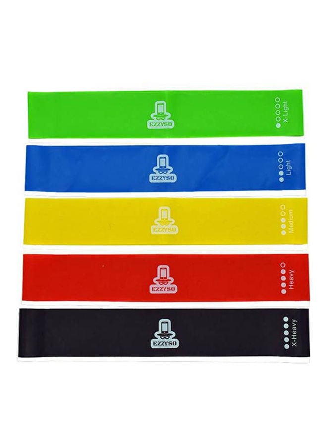 Generic Ezzyso Resistance Loop Crossfit Exercise Bands Fitness Bands 5X Power Body Band Workout For Yoga Rehab, Strength Training Body Fitness Pilates Calisthenics Set Of 5  - Image 1
