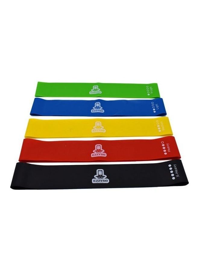 Generic Ezzyso Resistance Loop Crossfit Exercise Bands Fitness Bands 5X Power Body Band Workout For Yoga Rehab, Strength Training Body Fitness Pilates Calisthenics Set Of 5  - Image 2