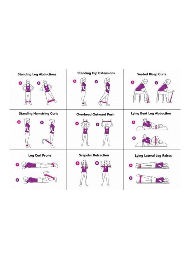 Generic Ezzyso Resistance Loop Crossfit Exercise Bands Fitness Bands 5X Power Body Band Workout For Yoga Rehab, Strength Training Body Fitness Pilates Calisthenics Set Of 5  - Image 3
