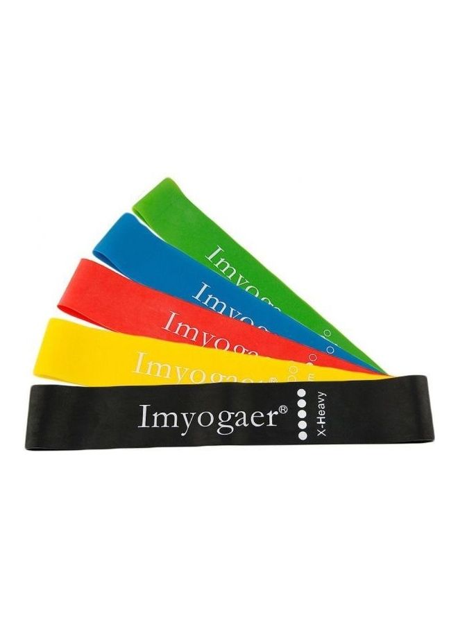Generic Yoga Stretch Resistance Band Exercise Straps Resistance Loop Bands For Training Gym Yoga Pilates Abs Exercise Fitness Rehab Crossfit Pilates Calisthenics Set Of 5 2.4X7.4cm  - Image 2