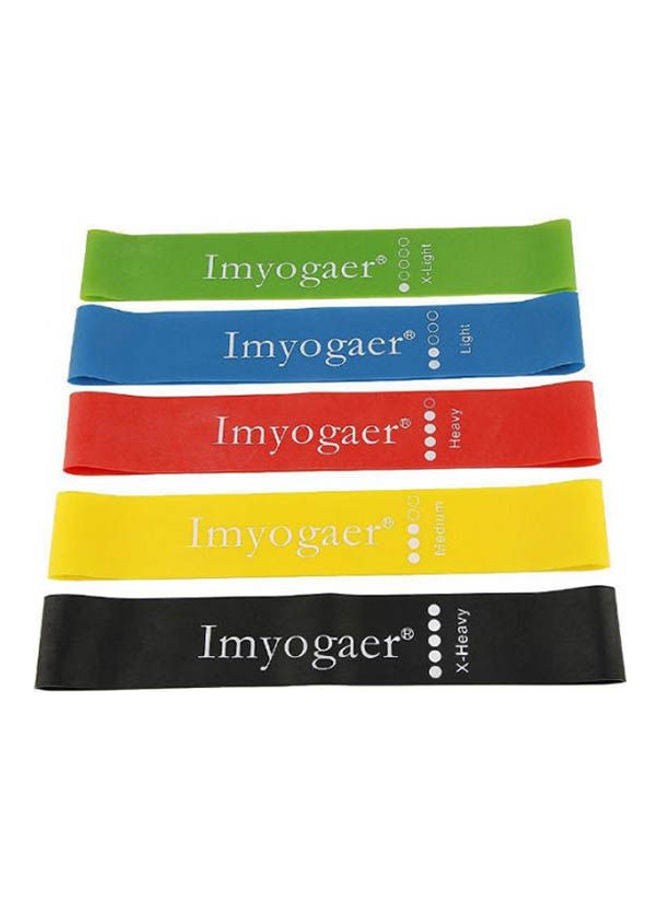 Generic Yoga Stretch Resistance  Band Exercise Straps Resistance  Loop Bands For Training Gym Yoga Pilates Abs Exercise Fitness Rehab Crossfit Pilates Calisthenics Set Of 5  - Image 1