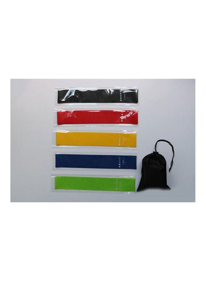 Generic 5Pcs Set Resistance Band Fitness 5 Levels Latex Gym Strength Training Rubber Loops Bands Fitness Equipment Sports Yoga Belt Toys 4.2X22.8cm  - Image 1