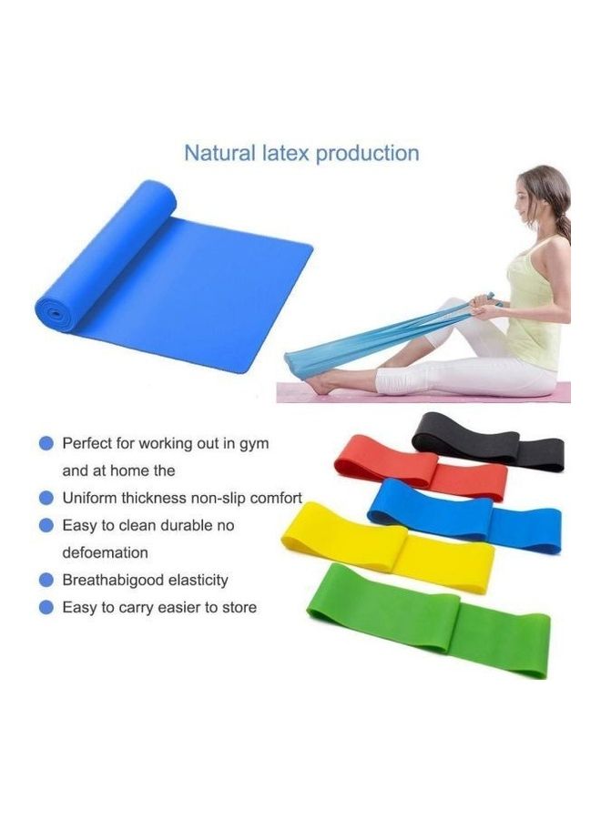 Resistance Loop Exercise Bands Fitness Stretch Bands, Yoga Straps With Workout Instruction Guide And Carry Bag, Set Of 5 - Image 3
