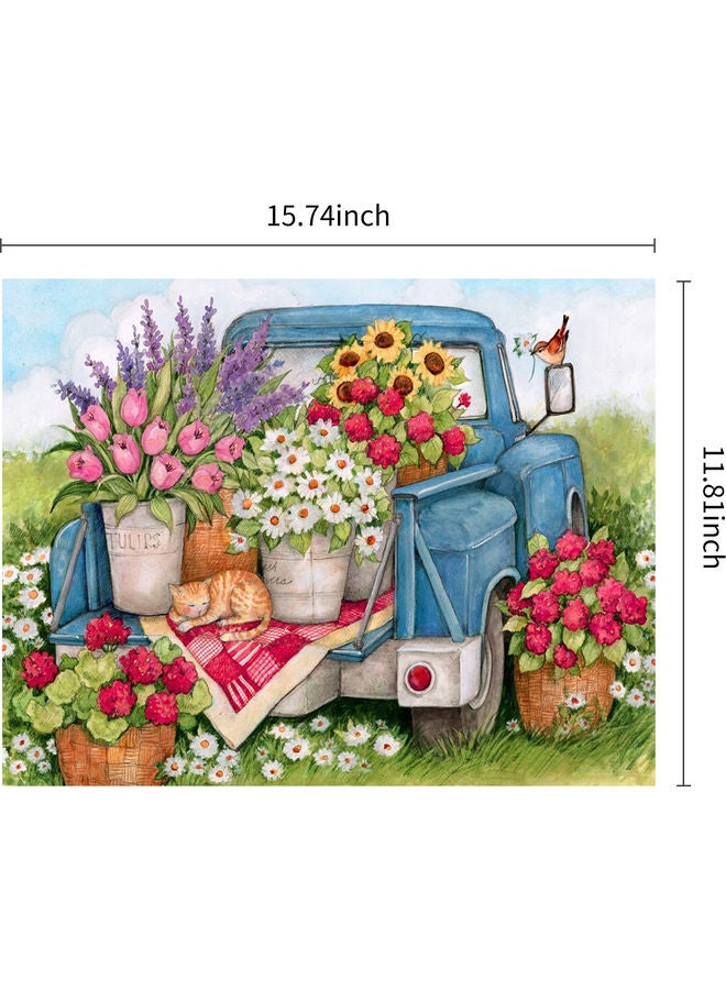 Flower DIY 5D Diamond Painting Kit Multicolour