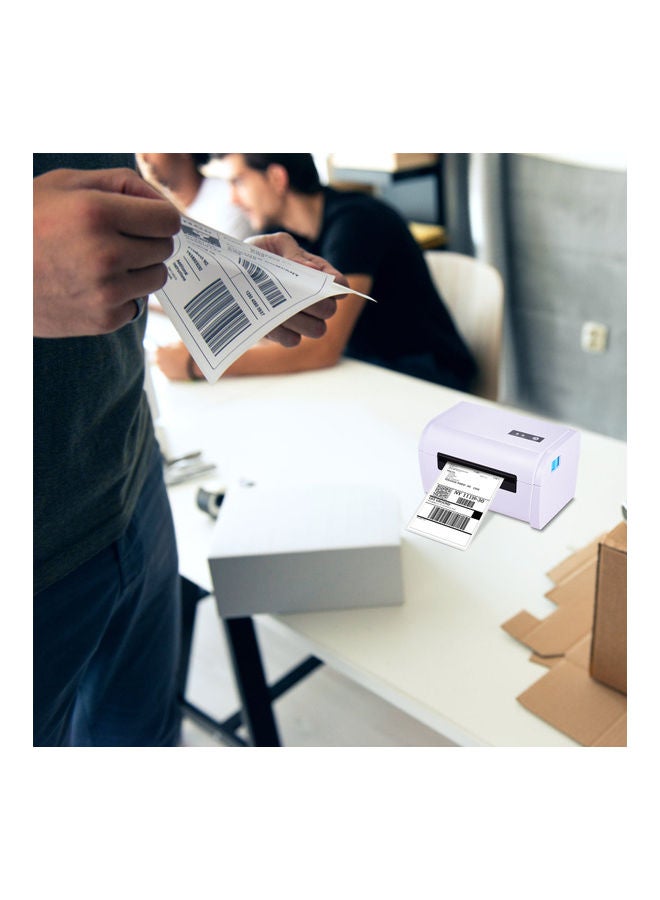 Desktop Bluetooth Hot Label Printer White  - Image 4